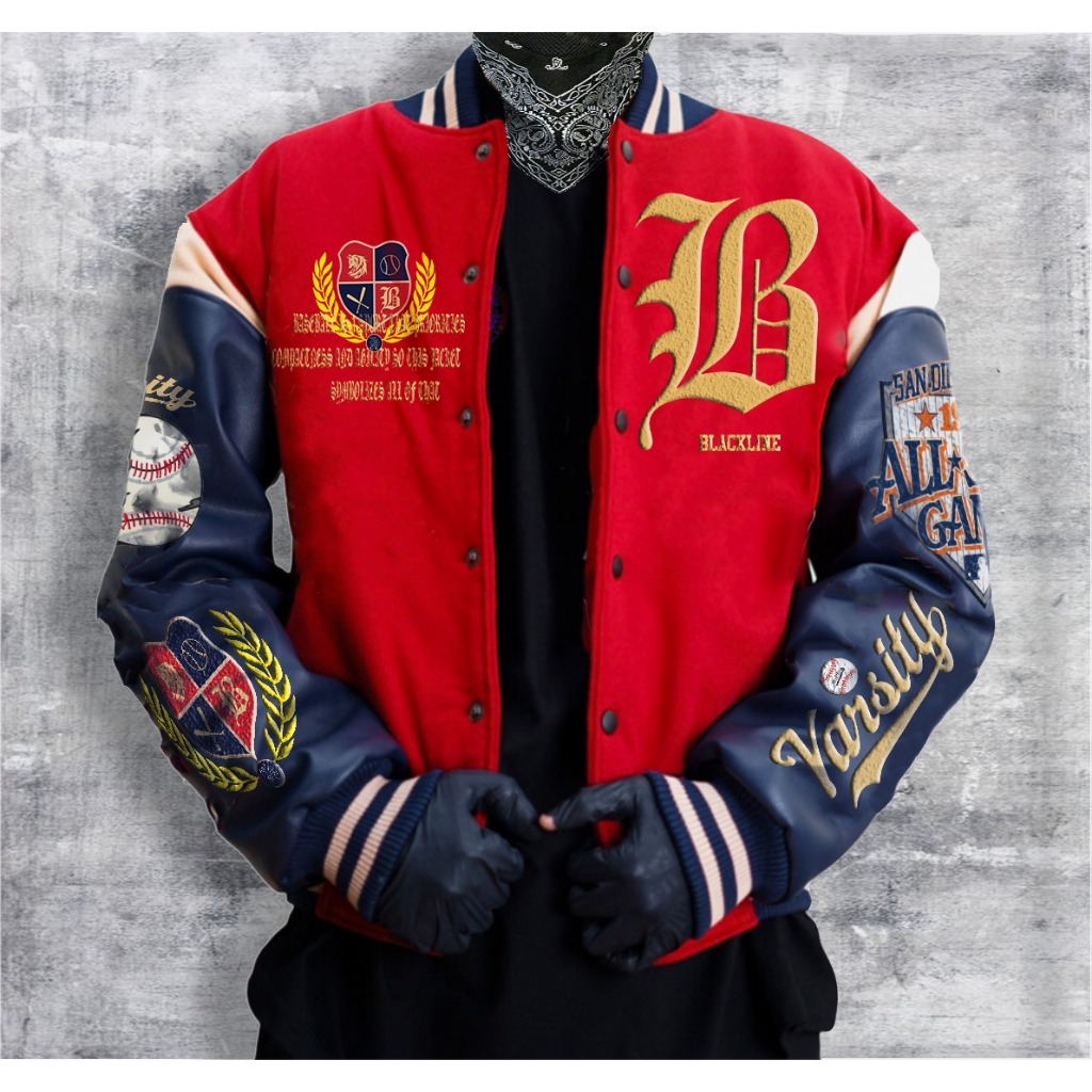 Jual VARSITY JACKET PRIA TERBARU FULL BORDIR Shopee Indonesia