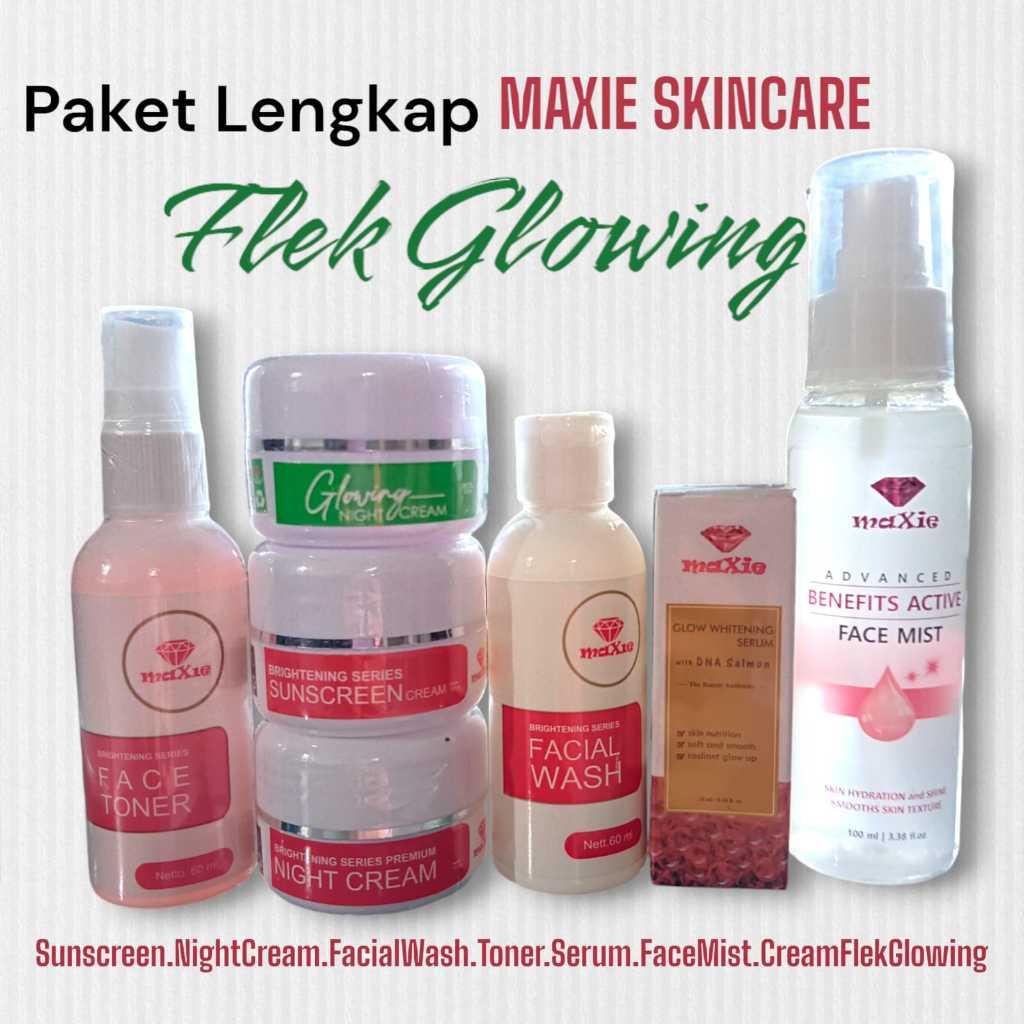 Jual Paket Maxie + Face mist + Serum dna salmon + Cream Flek Lengkap