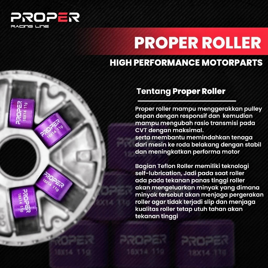 Jual Roller PROPER RACING LINE Vario 125 150 160 PCX ADV 150 160 New ...