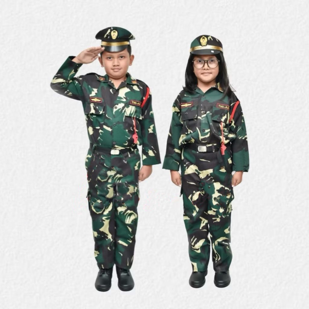 Jual Seragam anak TNI /Baju Seragam TNI / Tentara cilik /Baju TNI anak