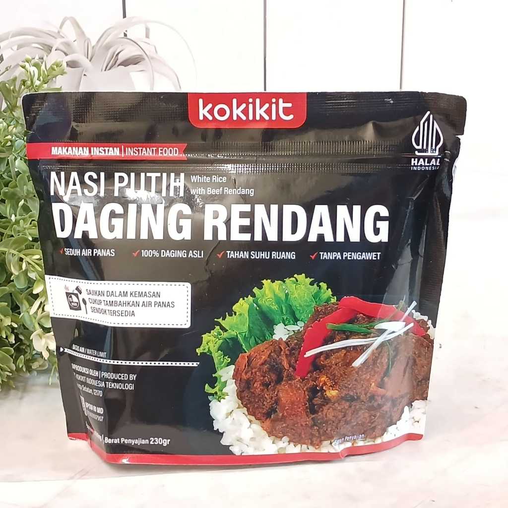 Jual kokikit Nasi Putih + Lauk Daging Rendang Pouch 150gr | Shopee ...
