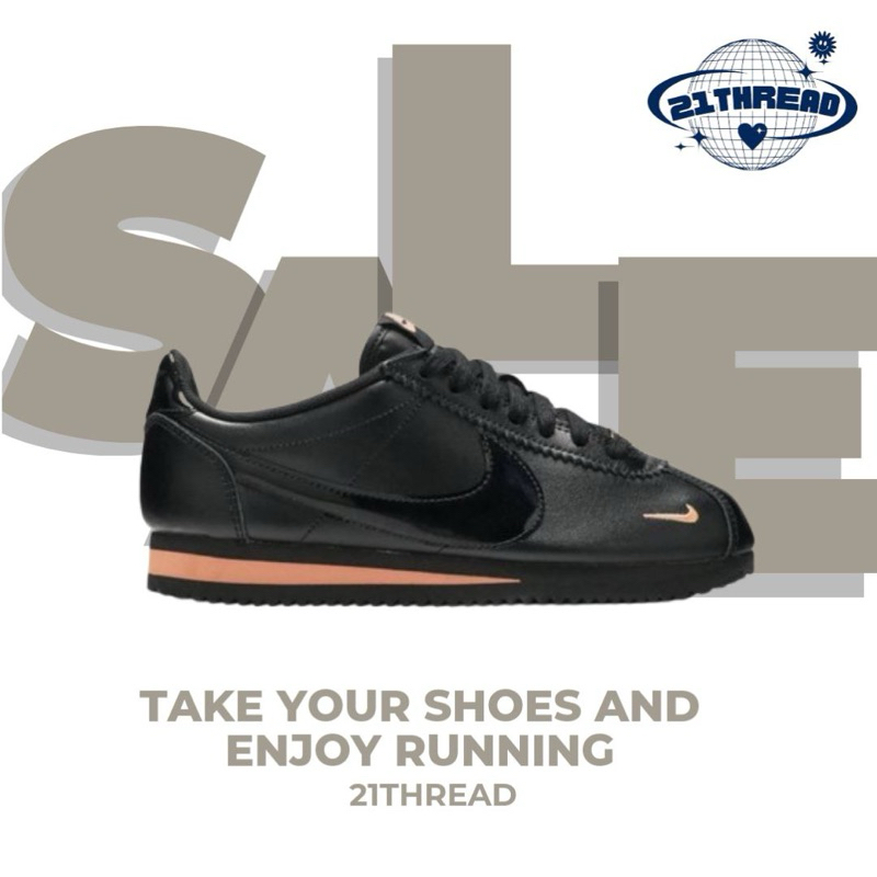 Nike classic cortez premium black rose gold 2025