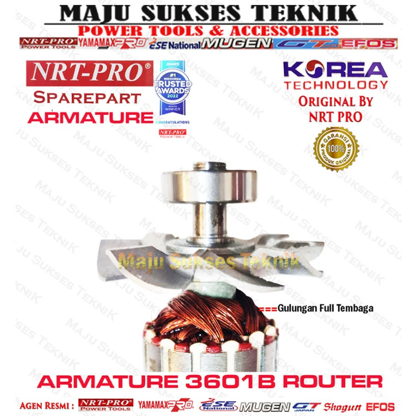 Jual NRT PRO 3601 HD Armature - Angker Mesin Router Profil Kayu Wood ...