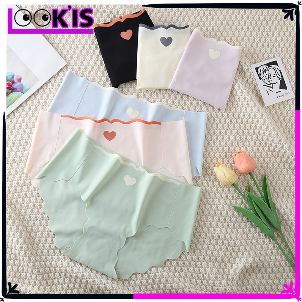 Jual LOOKIS Celana Dalam Wanita Seamless Anti Nyeplak Motif Love Celana ...