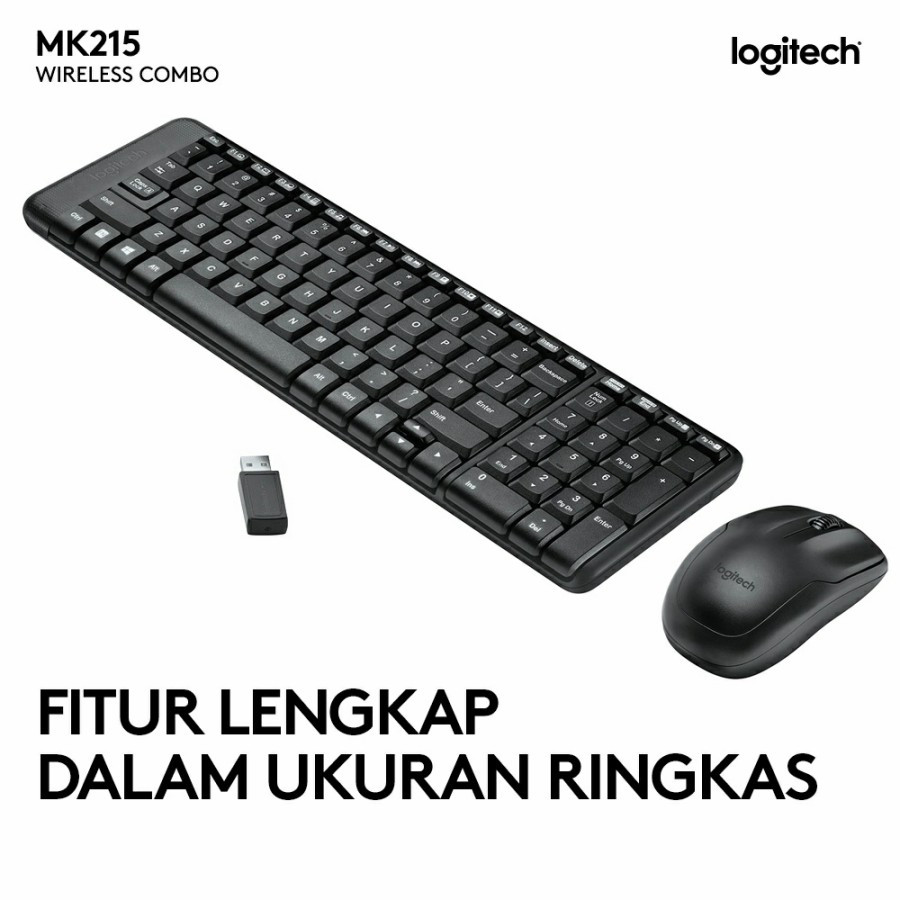 Jual Logitech MK215 Combo Keyboard dan Mouse Wireless Compact | Shopee ...
