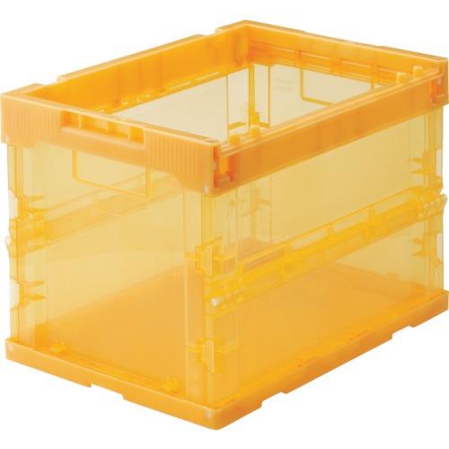 TRUSCO TR-S20B-B Skelcon Folding Container - 20 Liter (5.3 Gal), Transparent Blue, For Storage & Organization