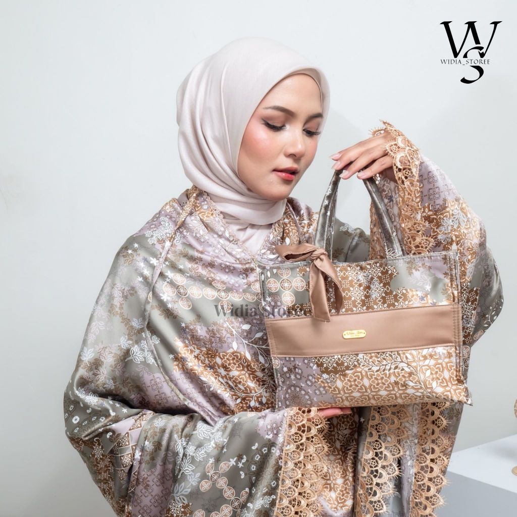 Mukena Dewasa Jumbo Premium Silk Motif Mix Polos 2in1 Renda Mewah Series