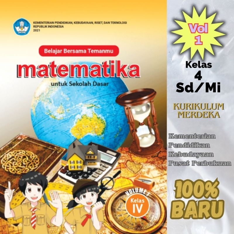 Jual Buku paket Matematika vol 1 kelas 4 SD/MI kurikulum merdeka ...