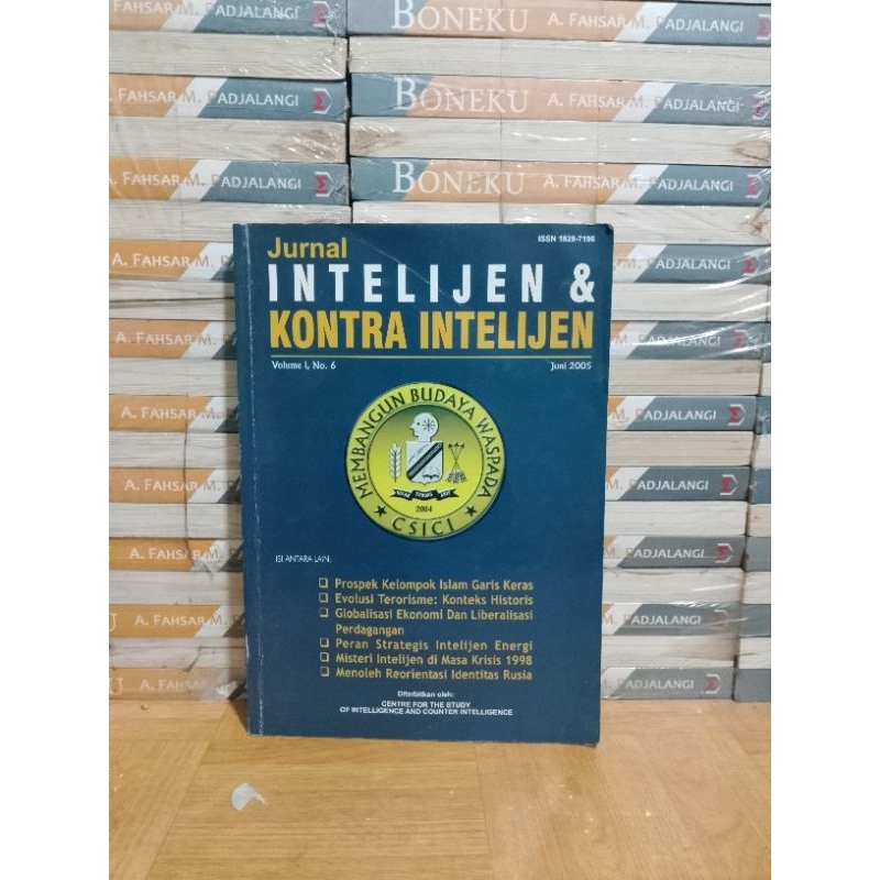 Jual BUKU ORIGINAL - JURNAL INTELIJEN & KONTRA INTELIJEN VOL 1 NO 6 ...