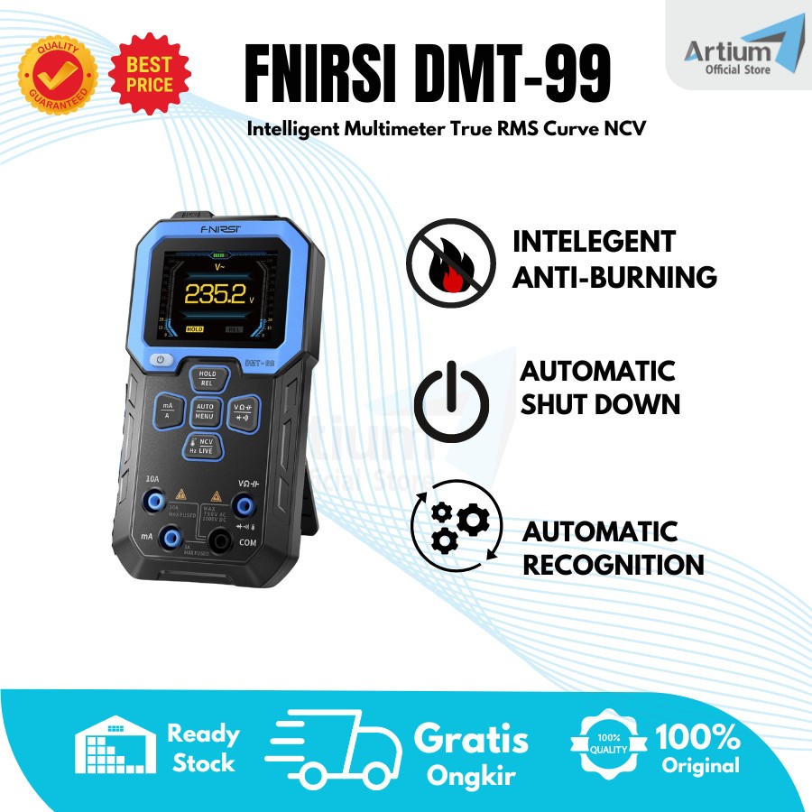Jual FNIRSI DMT-99 Intelligent Multimeter True RMS Curve NCV DMT99 DMT ...