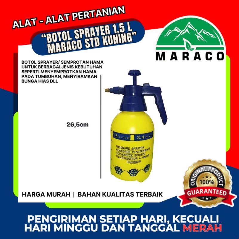 Jual BOTOL 1,5L MARACO STD KUNING ( BOTOL SPRAYER 1.5LITER 1500ML ...
