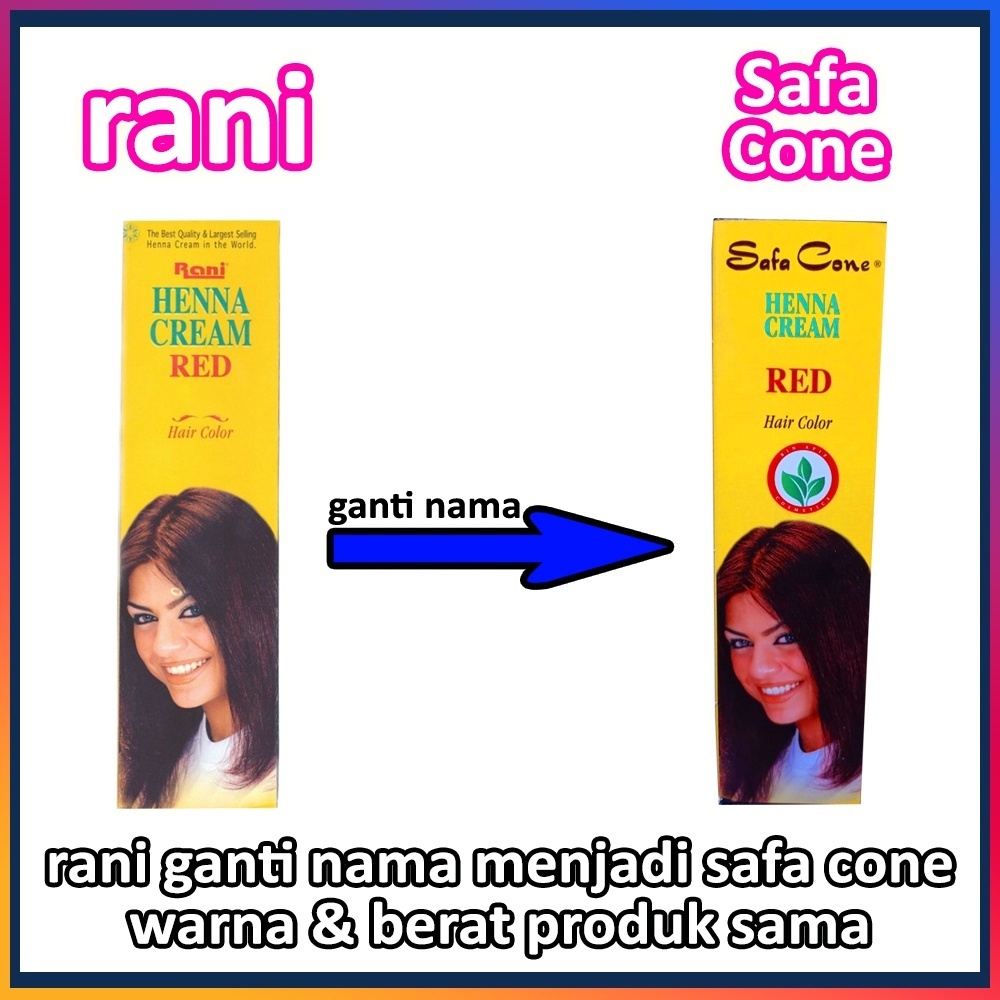 Jual RANI Safa Cone HENNA semir rambut halal asli arab saudi | Shopee ...