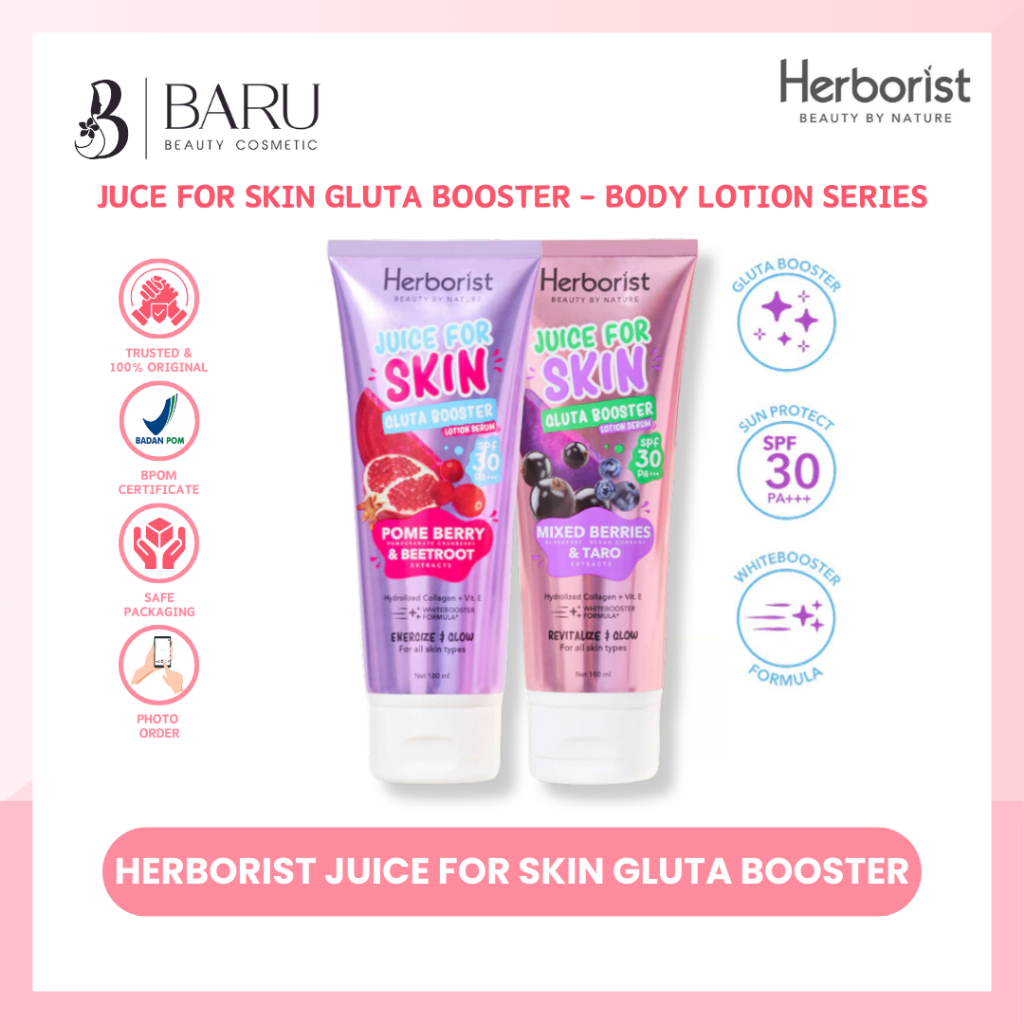 Jual HERBORIST Juice For Skin Gluta Booster Hand & Body Lotion Serum ...