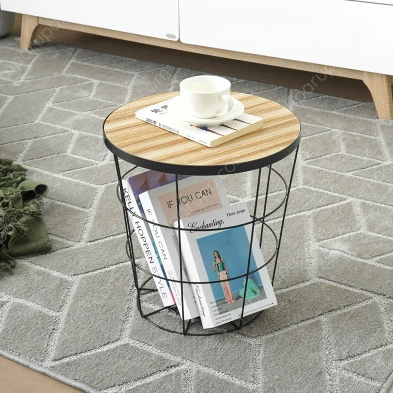 Jual Meja Tamu Coffee Table Storage Informa Toby Meja Bulat Serbaguna ...