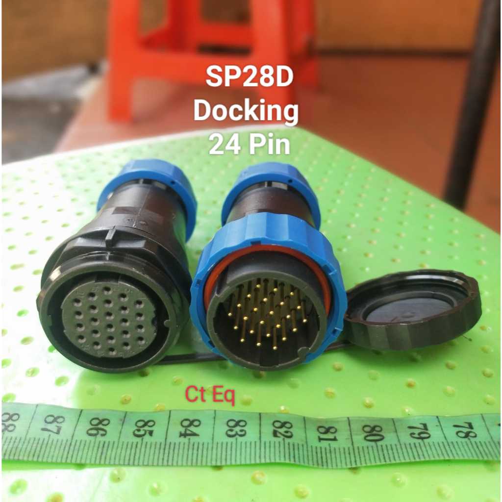 Jual SP28D 24 Pin Plug n Socket IP68 Docking Panel Mount konektor ...