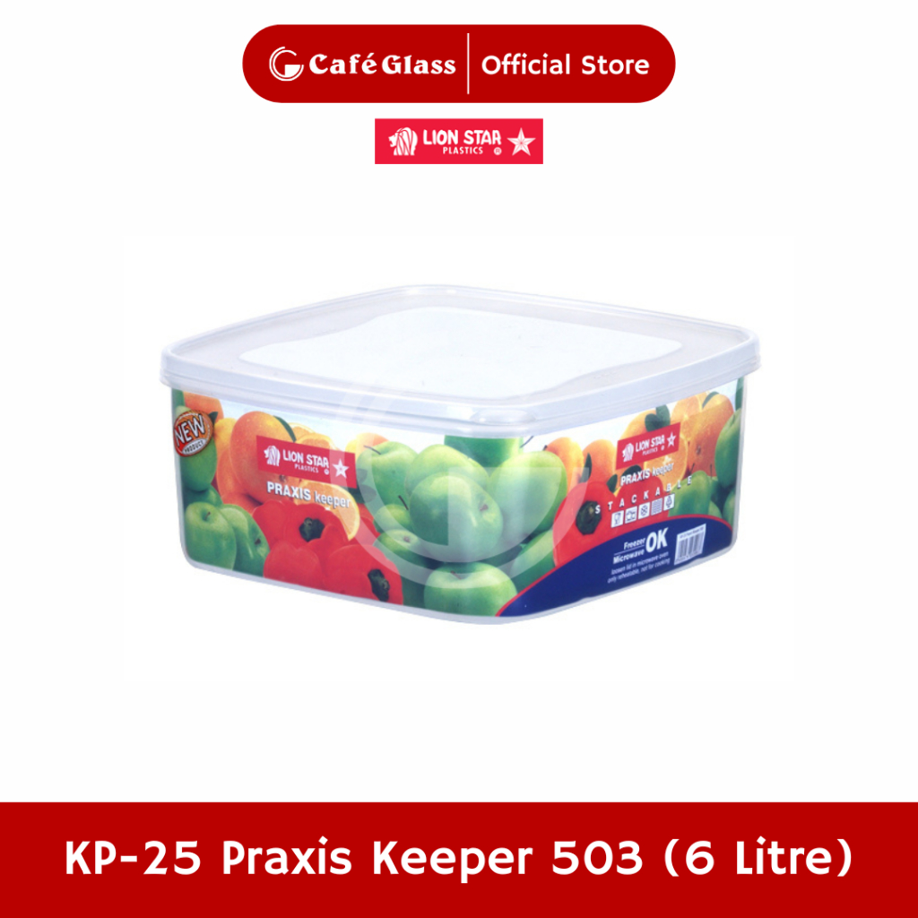 Toples Plastik Jumbo 6L Lion Star KP25 Kedap Udara - Wadah Kerupuk Kotak Makan Klip To Keep