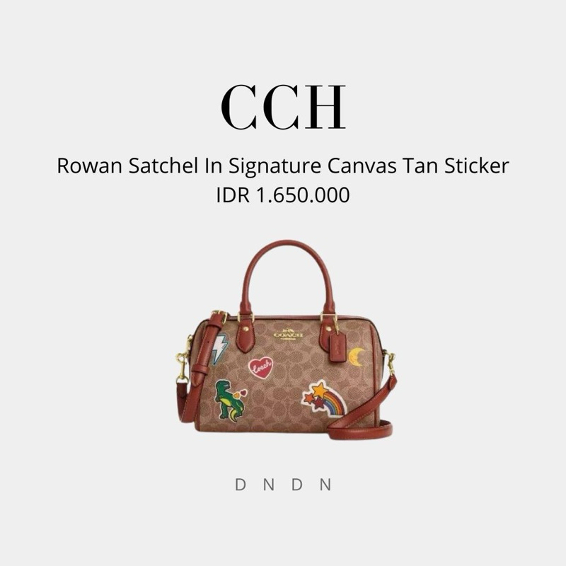 Jual Rowan Satchel In Signature Canvas Tan Sticker | Shopee Indonesia