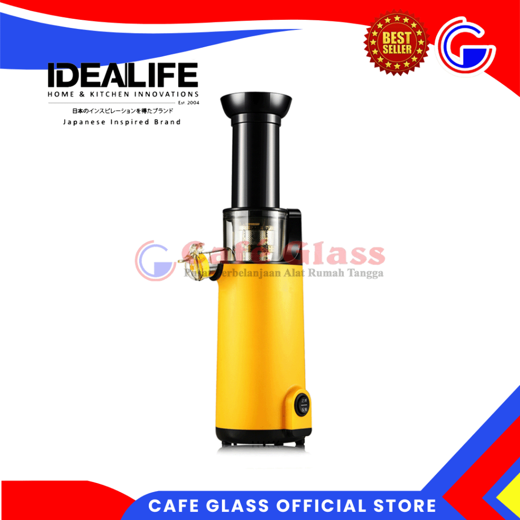 Idealife Mini Electric Slow Juicer - Pemeras Auto Ekstrak Sari Buah - Blender Portable Double Filter