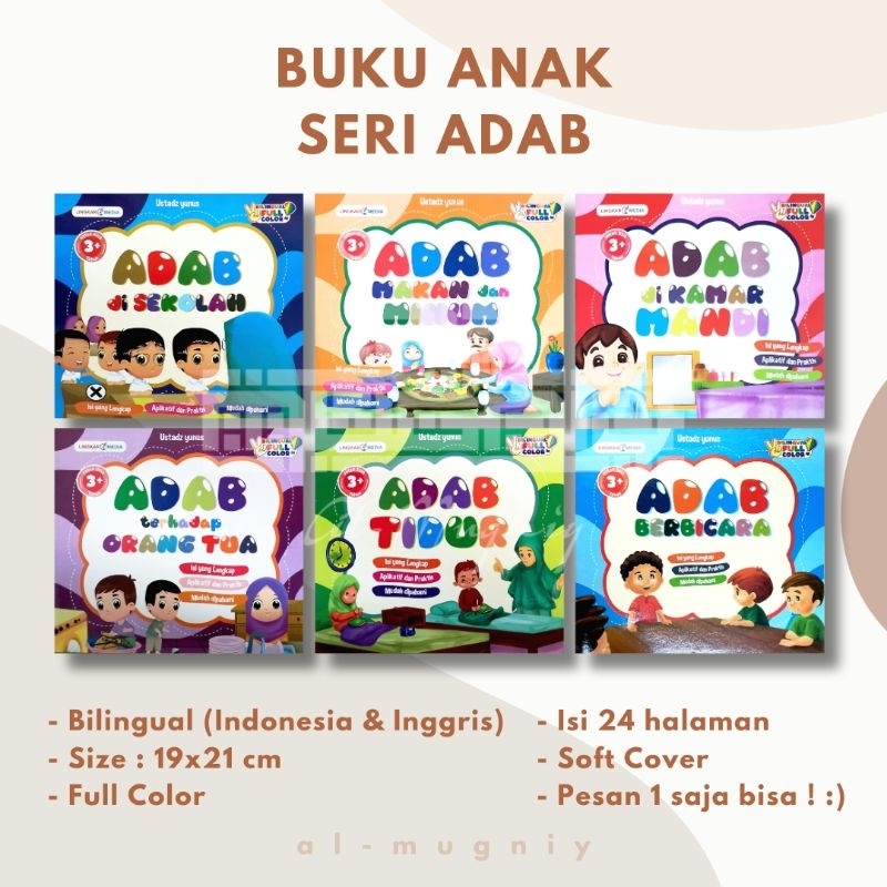 Jual Buku Cerita Anak Islami - Seri Adab | Bilingual / 2 Bahasa ...