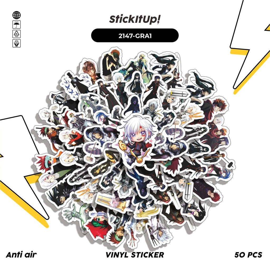 Jual COD 50 Pcs Stiker Pack ANIME SERIES DGRAYMAN CHAR MIX 01 Lucu ...
