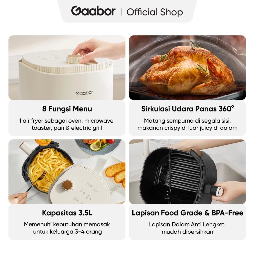 Review Lengkap Gaabor Air Fryer 3.5L – Mesin Penggorengan Tanpa Minyak Low Watt Multifungsi Serbaguna (AF35M Series) 4 id 11134207 7r98u m0chutyn0mk73f