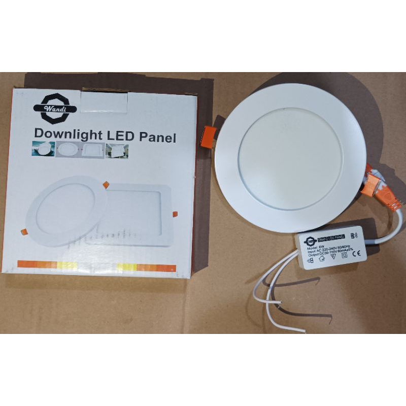 Jual Promo WANDI Lampu Downlight LED Panel 6 Watt IB BULAT Putih ...