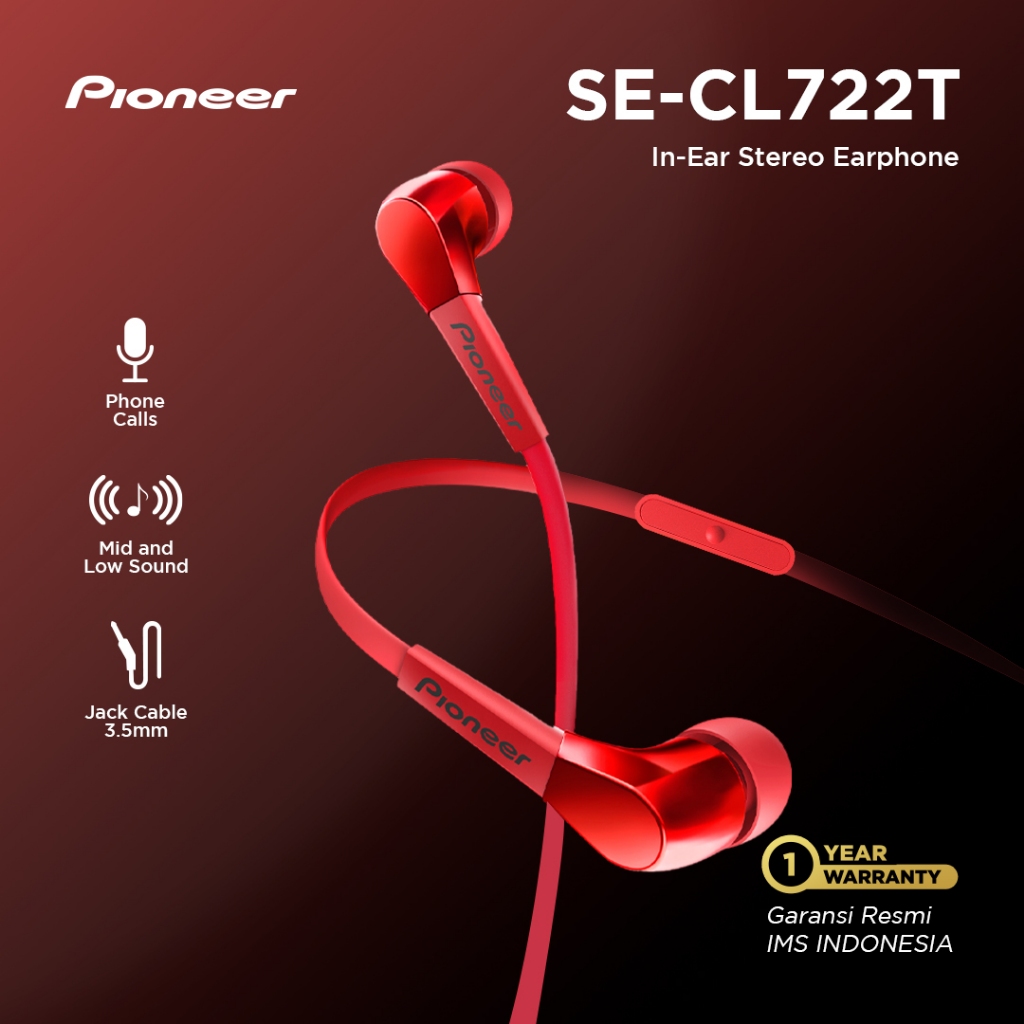 Jual Pioneer Earphone SE-CL722T | Shopee Indonesia