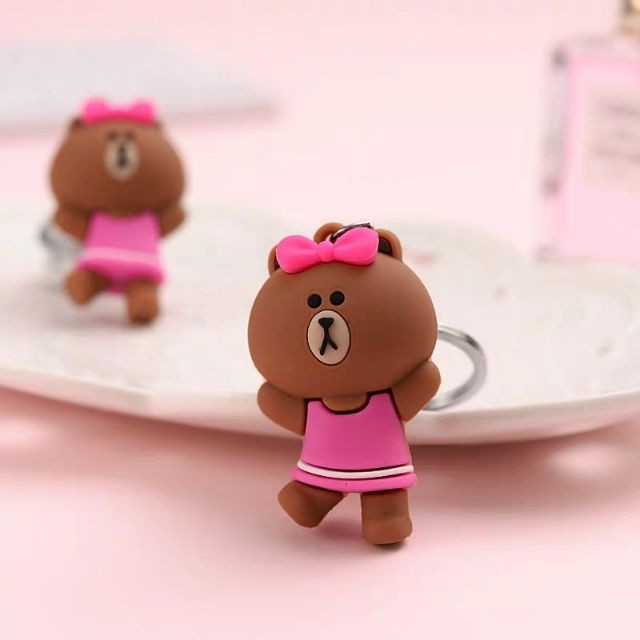 Jual Gantungan Kunci Line Friends Keychain 3D Silikon Lucu Couple Cony ...