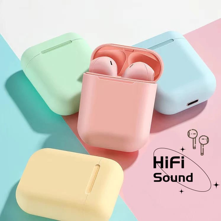 COD HEADSET BLUETOOTH INPODS WIRELESS i12 MACARON EARPHONE TWS BLUETOOTH 5.0 WARNA MACARON