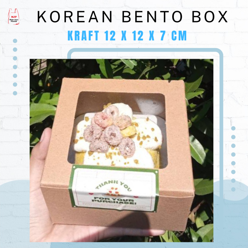 Jual Snack Box Korean Bento Box 12x12x7 | Dus Donat Dimsum Takoyaki ...