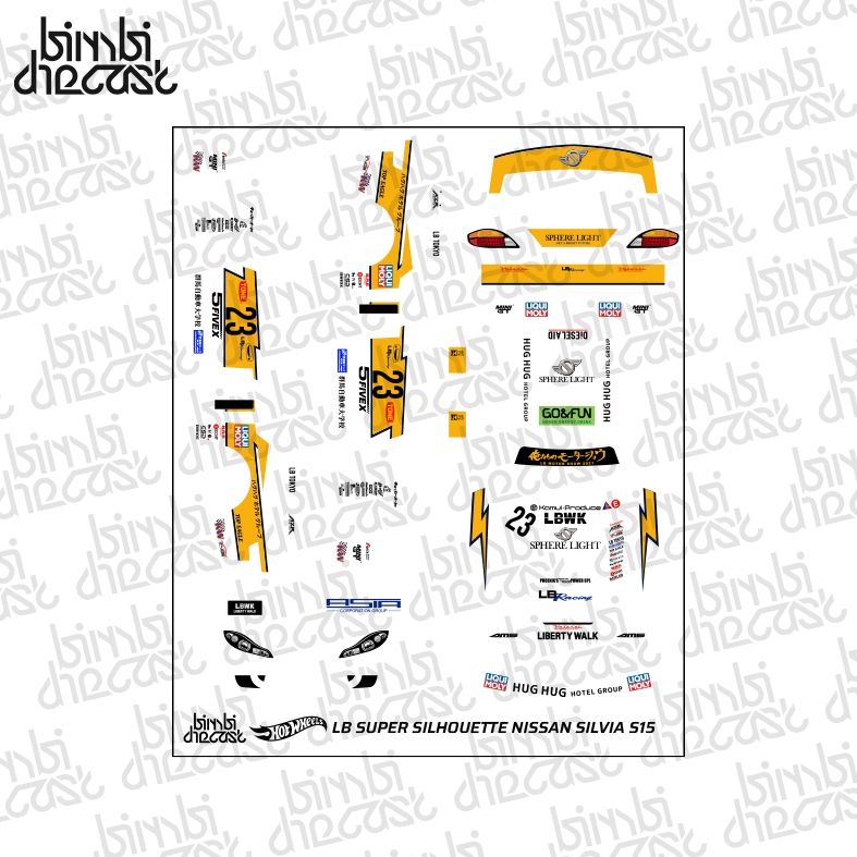 Jual Decal Hotwheels LB Super Silhouette Nissan Silvia S15 LBWK ...