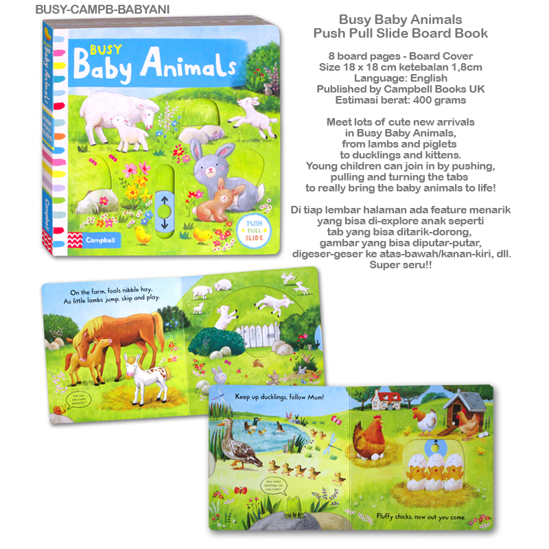 Jual [Campbell] Push Pull Slide Board Books Busy & First Explorers