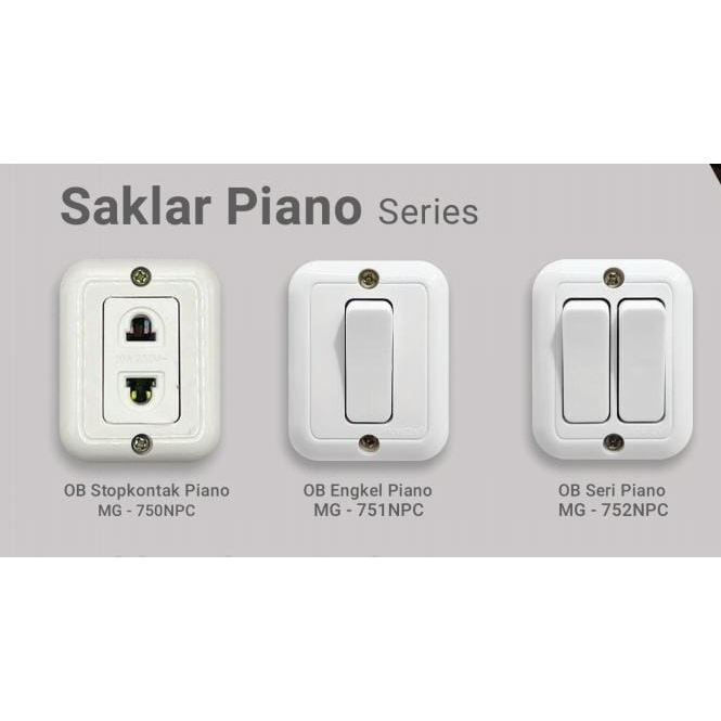 Jual MORGEN PIANO SERIES Stop Kontak PIANO Saklar Engkel / Tunggal ...