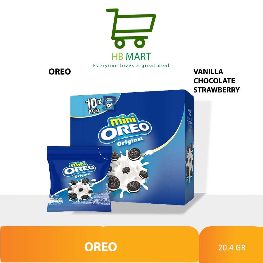 Jual BISKUIT OREO MINI ORIGINAL ISI 10 PCS X 20.4GR -PER PACK | Shopee ...
