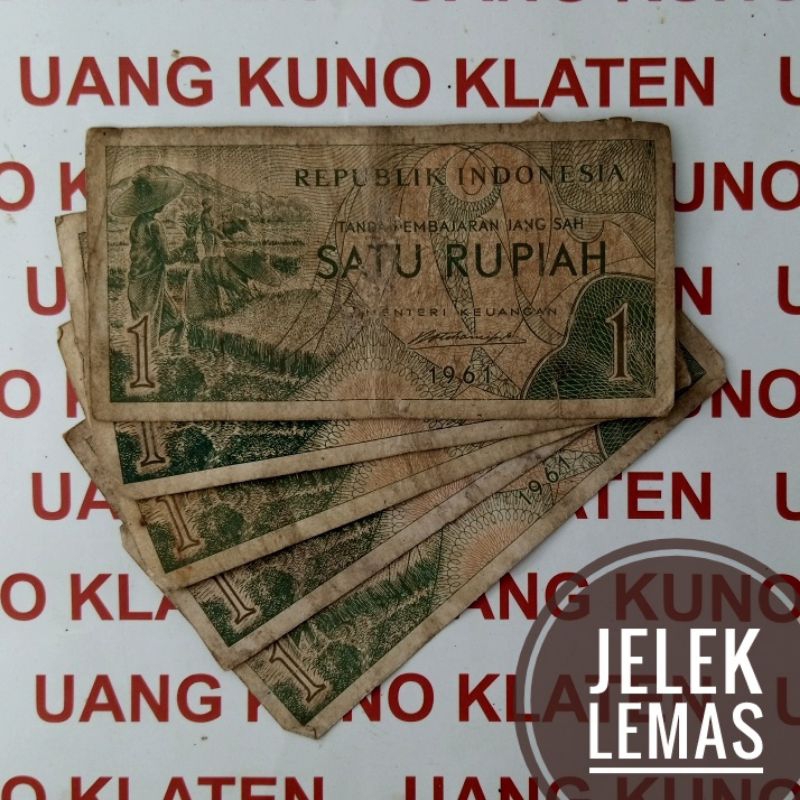 Jual Jelek Asli 1 Rupiah Seri Sandang Pangan Tahun 1961 1960 Rp Uang