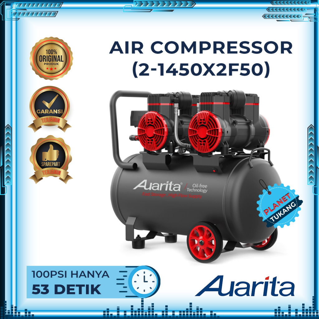 Jual Mesin Kompressor Angin Auarita Silent Oilless Compressor Listrik ...
