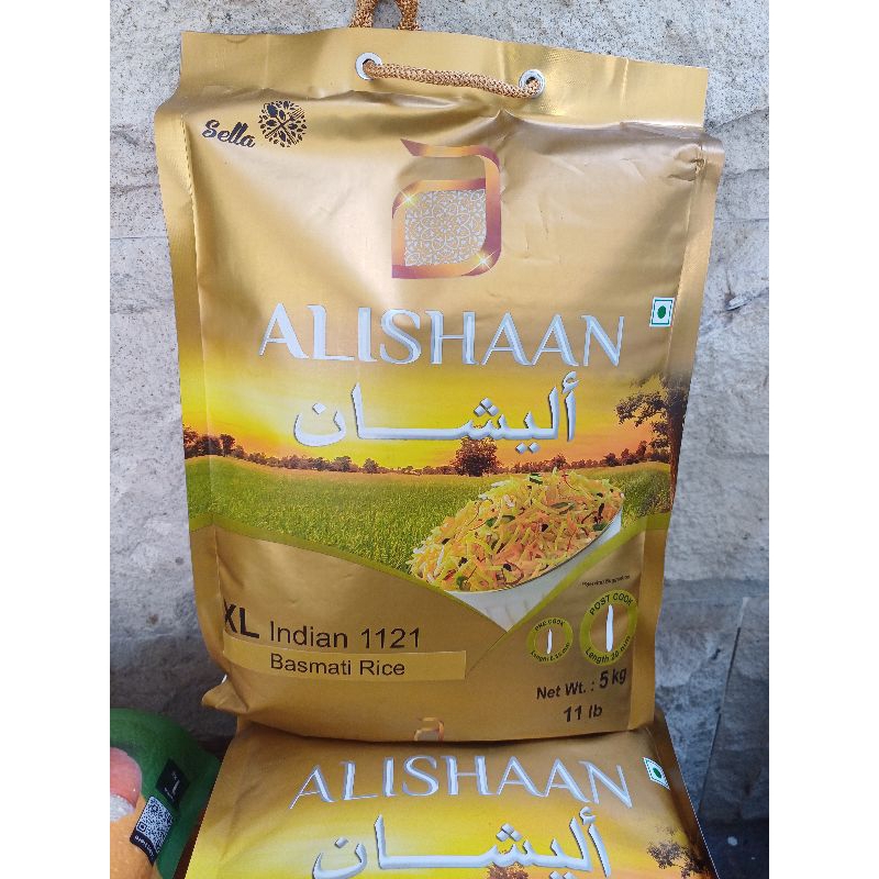 Jual Beras Basmati Alishaan 1kg dan 5kg Extra Long Grain bagus untuk