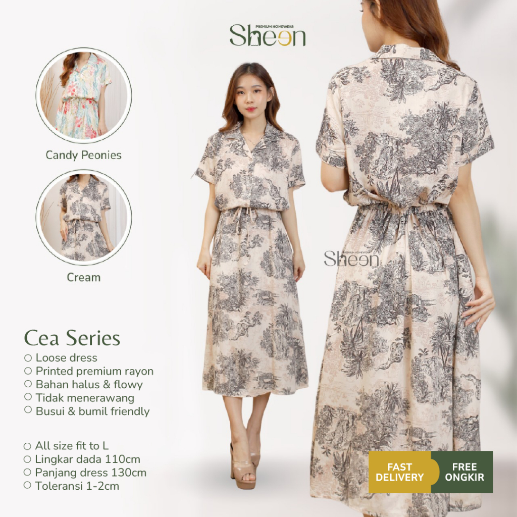 Jual Homedress | Cea Dress - Sheen Homewear - Baju Tidur Rayon Premium ...