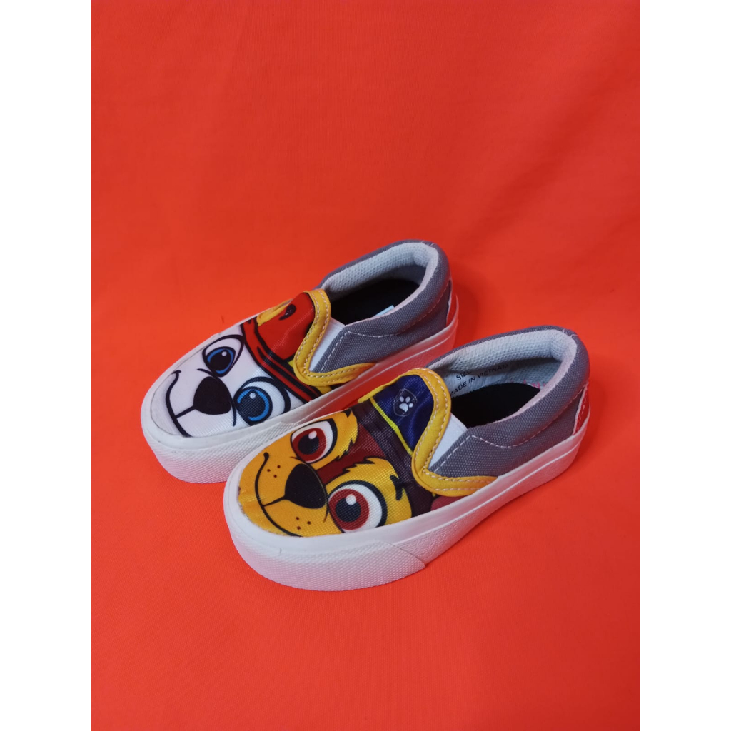 Sepatu Karakter Anak Paw patrol murah vans slip on slop tanpa tali