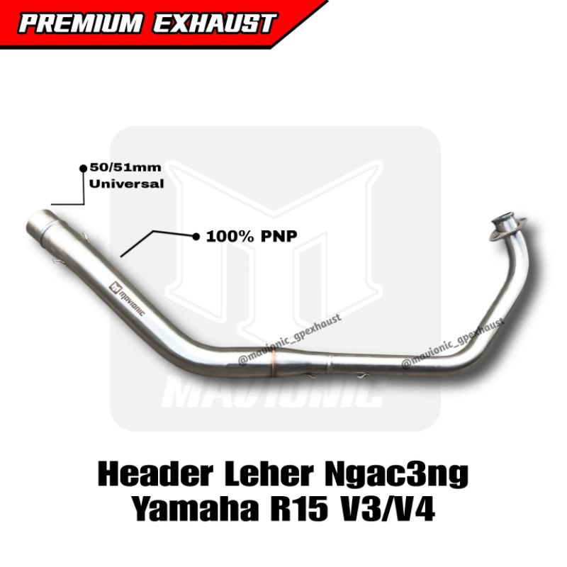 Jual Header leher knalpot bending R15 V3/V4 original mavionic model ...