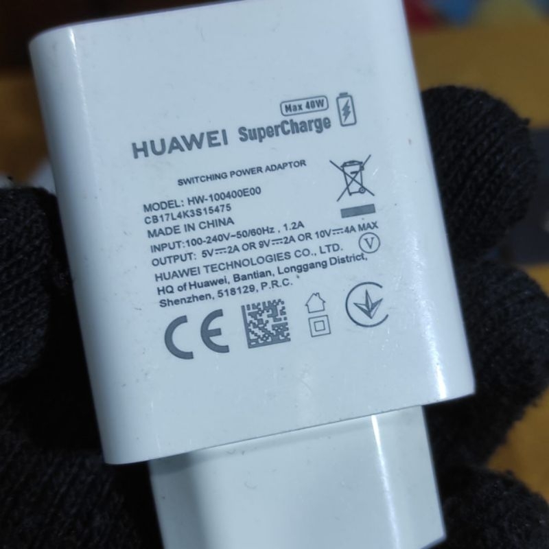 Jual Adaptor Huawei 40W 40 watt original ( tanpa kabel ) second copotan ...