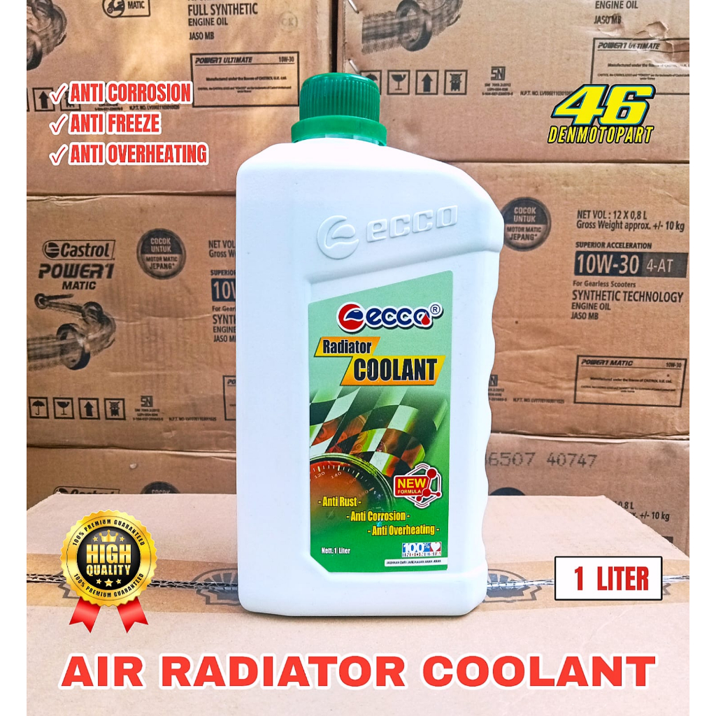 Jual AIR RADIATOR COOLANT [ ECCO ] UNTUK SEMUA MOTOR & MOBIL 1000ML ...
