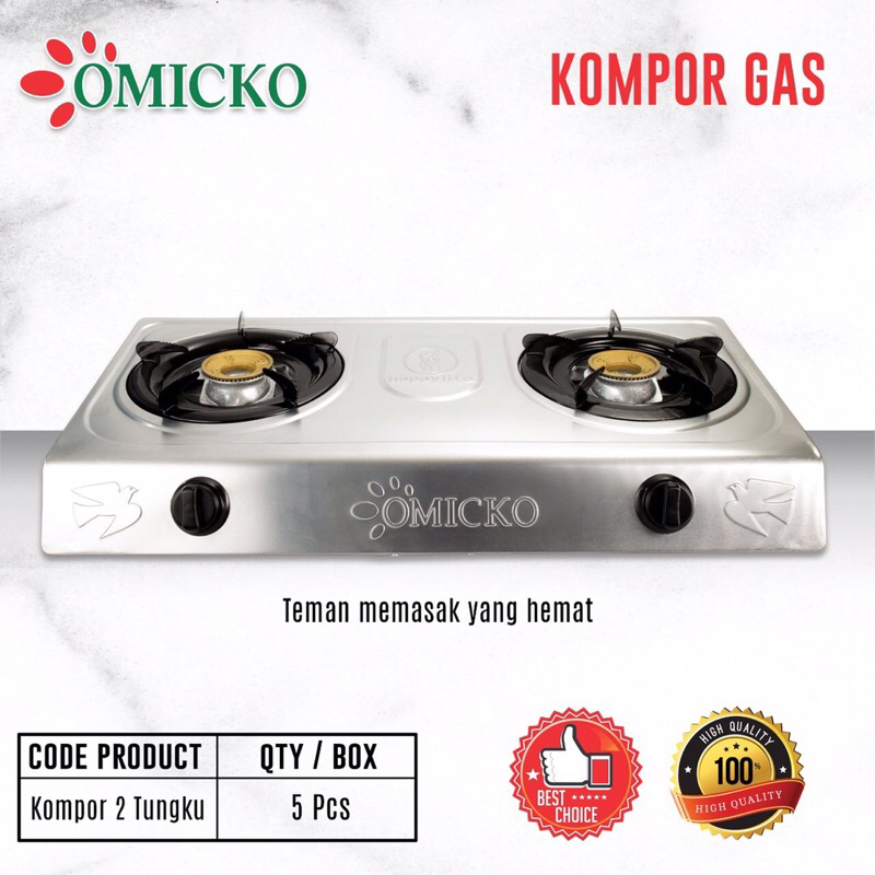 Jual Kompor Gas 2 Tungku Omicko | Shopee Indonesia