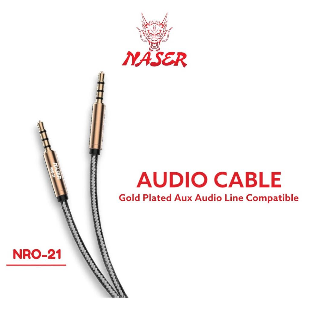 Jual NASER AUDIO CABLE 3.5MM NRO-21 / Kabel Audio 3.5mm to 3.5mm / High ...