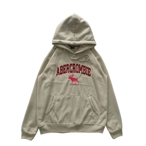 Jual Hoodie ABERCROMBIE Cream Premium High Quality Distro Full Teg