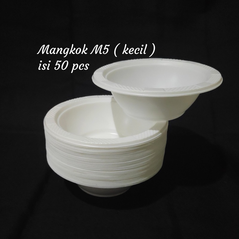 Jual Mangkok Plastik M5 Mangkuk Plastik Isi 50pcs Shopee Indonesia