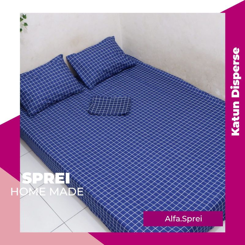 Jual Promo Sprei Aesthetic Motif Kotak Kotak Full Set Sarban