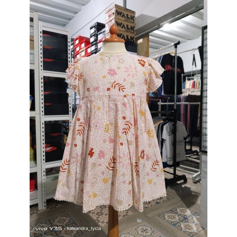 Little M Crinkle With Embro Maxi Dress Anak Perempuan main image 0