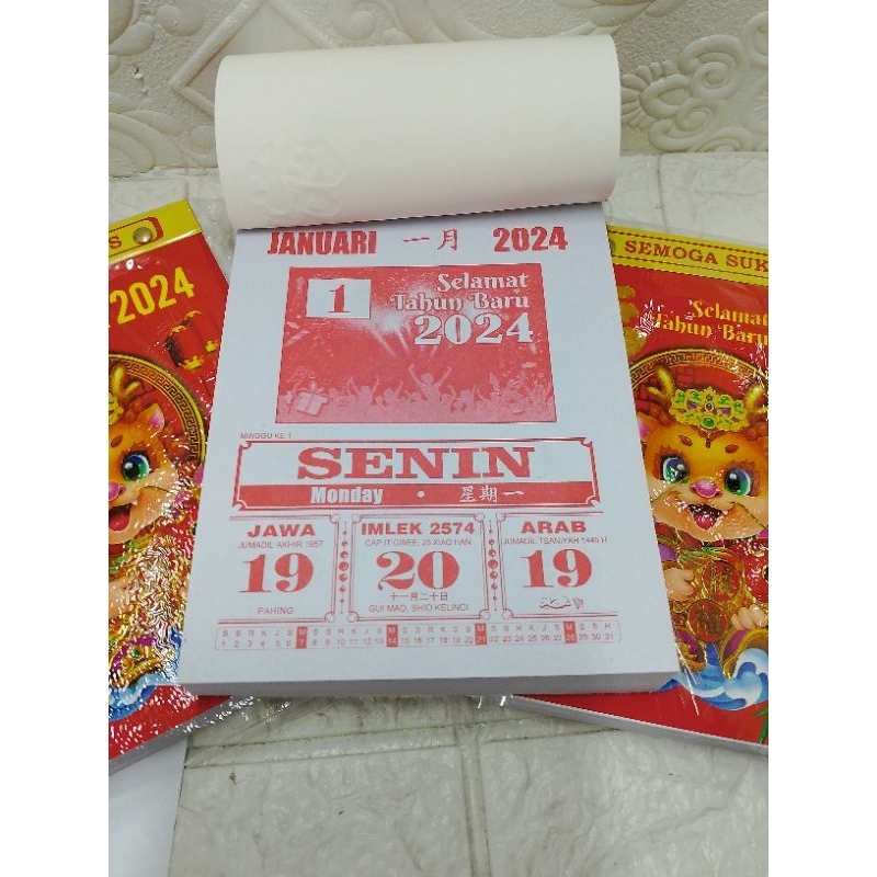 Jual Kalender Harian Sobek Muraahhh 2024 Shio Naga Shopee Indonesia