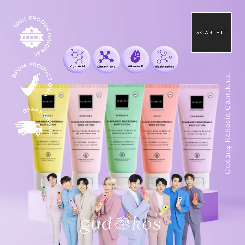 Jual SCARLETT WHITENING x EXO Body Lotion Tube 180ml Jolly Charming